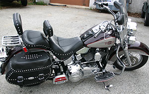 New Gel Pad on Motorcycle Seat Cushion by HAMS Upholstery in Delaware County, PA